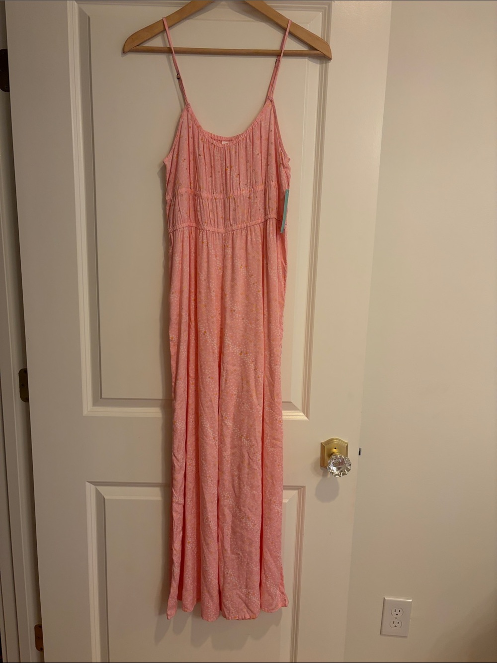 Abound Pink Floral Spaghetti Strap Maxi Dress